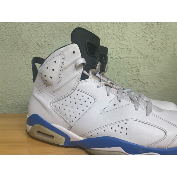 Nike Air Jordan‎ 6 Retro Sport Blue 2014 Men\'s Size 12 384644-107  Basketbal main image 4